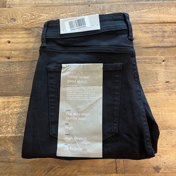NWT Everlane The Way-High Skinny Jean Black 28 Regular - Picture 9 of 16